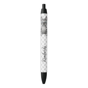 Stylo Noir Blue Merle French Bulldog Frenchie Cute Dog & Name