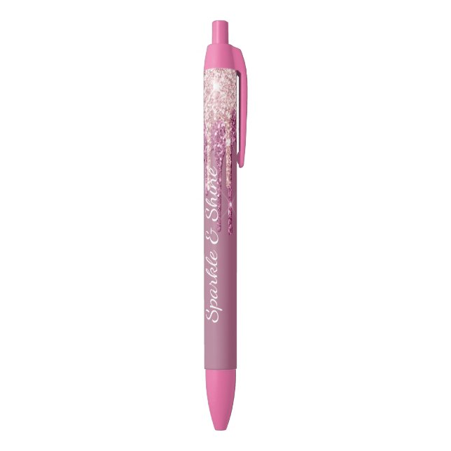 Stylo Noir Blush Pink Boysenberry Glitter Ice Cream Drips (Bas (Vertical))
