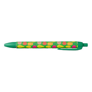 Stylo Noir Bol de fruit de Kawaii