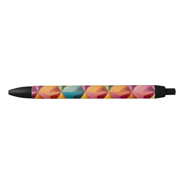 Stylo Noir Bold Geometric Triangle Pattern  (Devant)