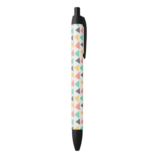 Stylo Noir Bon escargot sur les triangles (Bas (Vertical))
