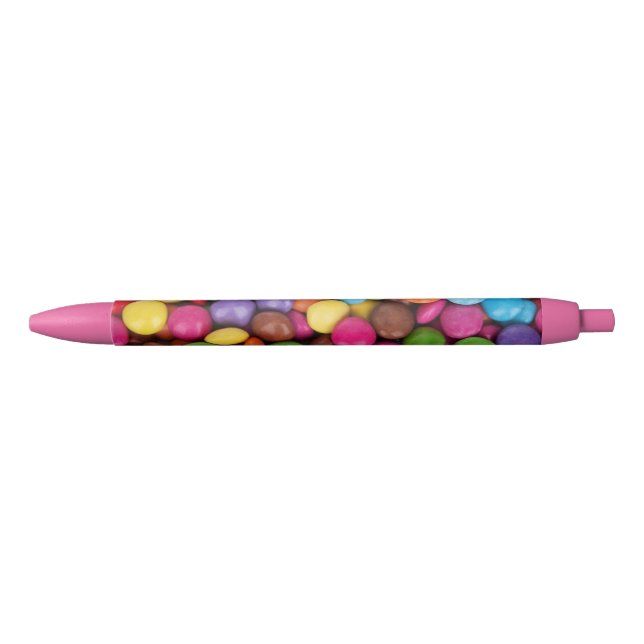 Stylo Noir Bonbon Coloré et Fantaisiste (Devant)