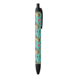Stylo Noir Bonheur Ananas Cerise