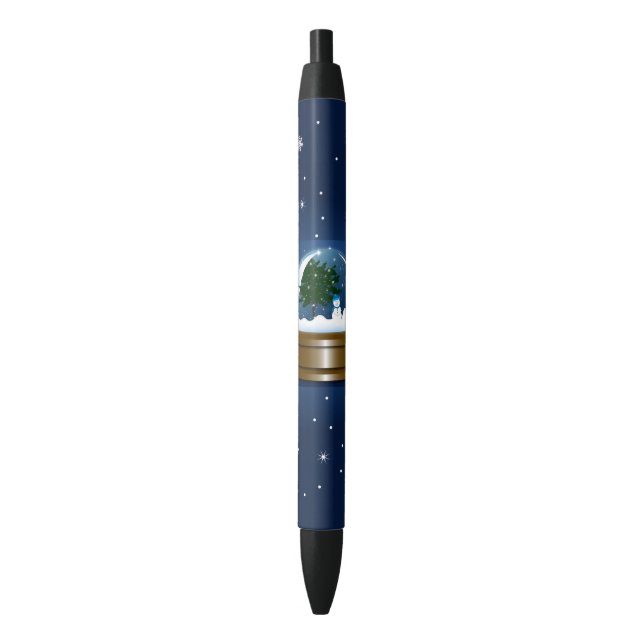 Stylo Noir Boule à neige (devant Vertical)