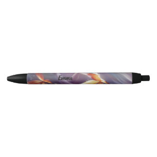 Stylo Noir Boutons d'aquarelle jolie Nom du script personnali