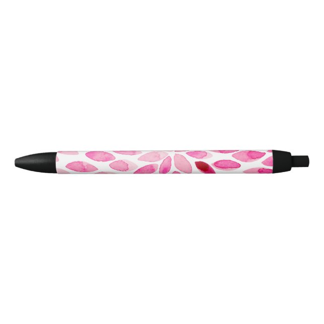 Stylo Noir Boutons de brosse couleur aquarelle - palette rose (Devant)