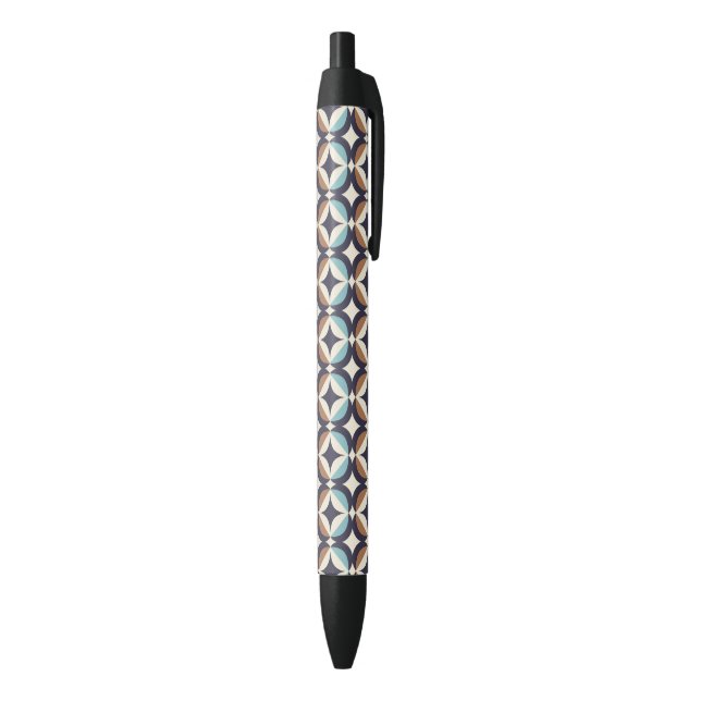 Stylo Noir Brun moderne de la moitié du siècle et motif (Bas (Vertical))