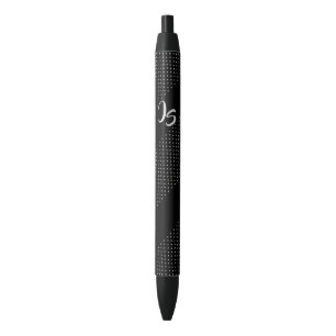 Stylo Noir Cadeau élégant avec personnalisation Monogramme ar