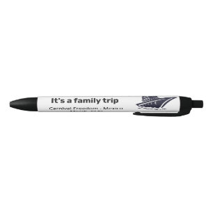 Stylo Noir Cadeau personnalisé pour famille à bord d'un batea