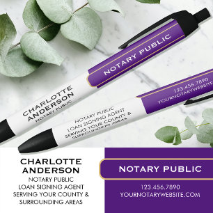 Stylo Noir Cadeau promotionnel classique pour notaire public 