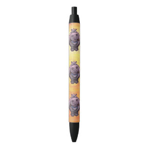 Stylo Noir Cadeaux et accessoires d'hippopotame