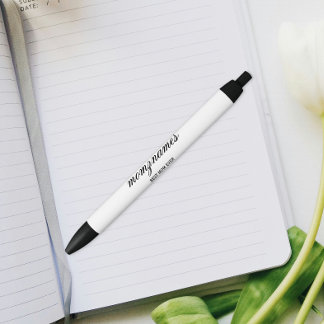 Stylo Noir Calligraphie de nom personnalisée Meilleure Maman