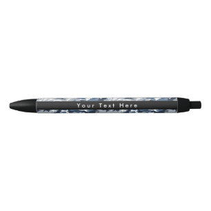 Stylo Noir Camo bleu, Camo d'hiver, Camouflage neige, Militai