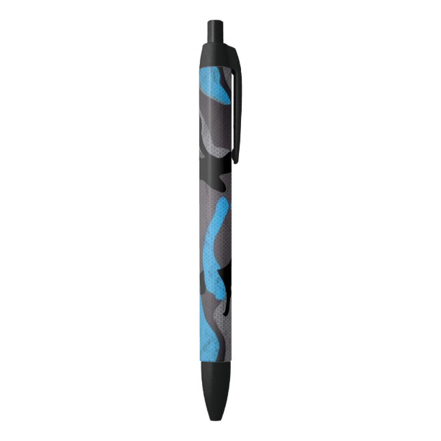 Stylo Noir Camouflage bleu noir gris Armée de guerre militair (Bas (Vertical))