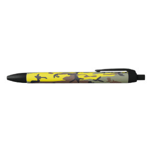 Stylo Noir Camouflage jaune et Brown, Militaire, Armée