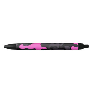Stylo Noir Camouflage rose et noir
