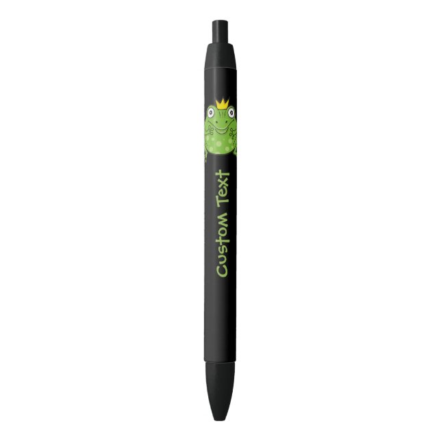 Stylo Noir Caricature de grenouille (devant Vertical)