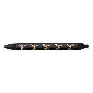 Stylo Noir Caricature de Moose Hiker