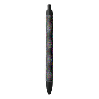 Stylo Noir carré coloré géométrique unique motif dynamique