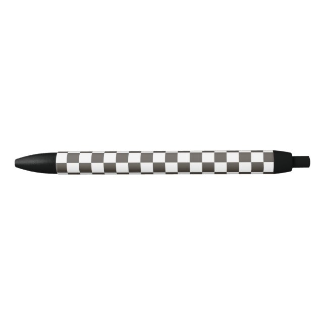 Stylo Noir Carré de À damiers noir et blanc (Devant)