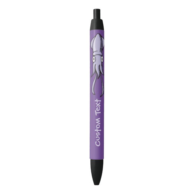 Stylo Noir Cartoon de calmar (devant Vertical)