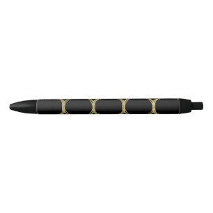Stylo Noir Cercles d'or et Black Modern tendance glam chic