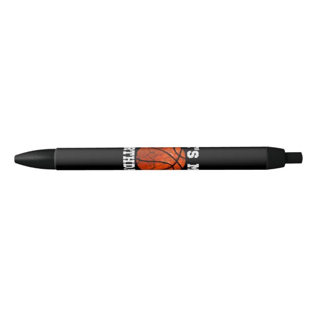 Stylo Noir C'est mon anniversaire Basketball Lover cadeau Ret (Devant)