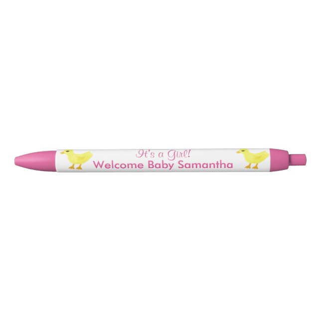 Stylo Noir C'est une fille Jaune Ducky Rose White Annonces (Devant)