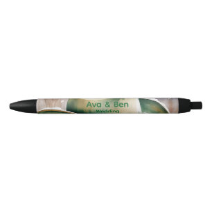 Stylo Noir Chapeau de cowboy vert aquarelle dans un mariage s