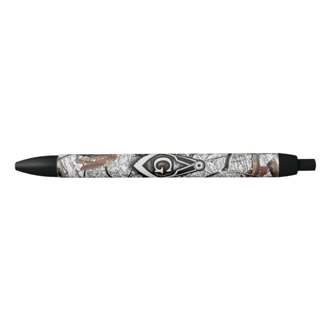 Stylo Noir Chasse Camouflage Carré Compass 3 (Devant)