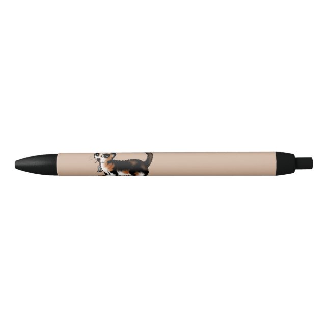 Stylo Noir Chat de calicot (Devant)