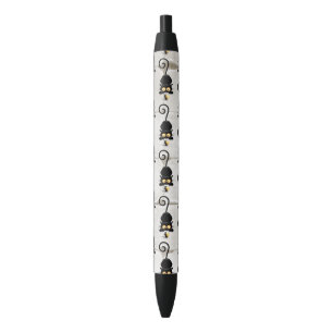 Stylo Noir Chat et souris avec des personnages de dessin amus