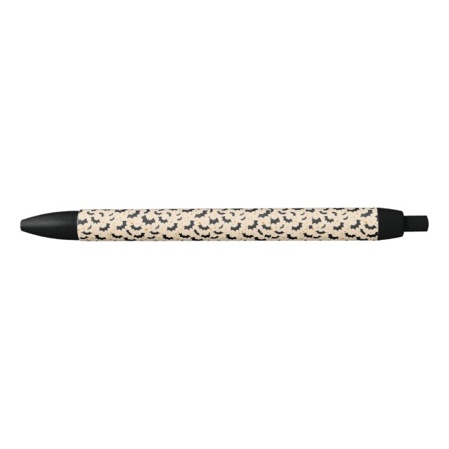 Stylo Noir chauves-souris d'Halloween (Devant)