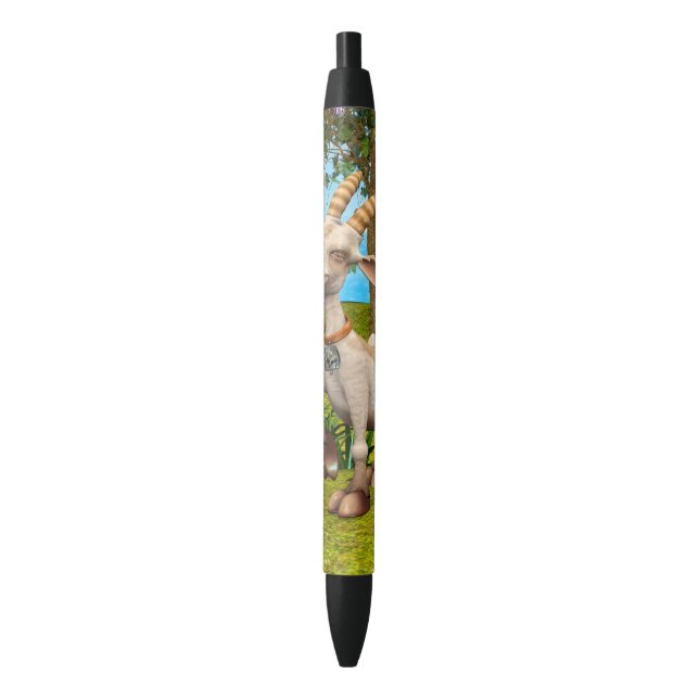 Stylo Noir Chèvre Joyeuse (devant Vertical)