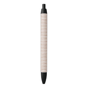 Stylo Noir Chic Brown rayures blanches