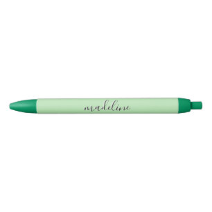 Stylo Noir Chic Celadon Green Calligraphie
