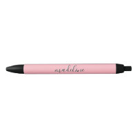 Chic Dusty Blush rose avec nom de calligraphie noi