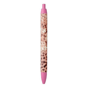 Stylo Noir Chic Joli Rose Gold Leopard