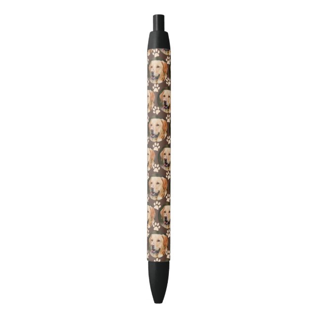 Stylo Noir Chien Motif photo pour animal de compagnie personn (devant Vertical)