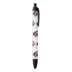 Stylo Noir Chien-taureau français personnalisé   Cute Frenchi