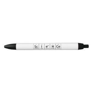 Stylo Noir Chimie de mot d'éléments de Tableau périodique 