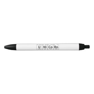 Stylo Noir Chimie de mot d'éléments de Tableau périodique 