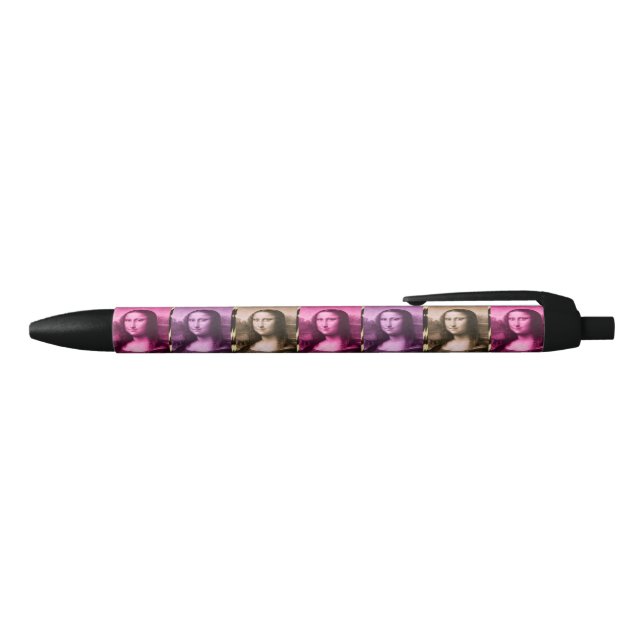 Stylo Noir Chocolat rose violet Poster de animal Mona Lisa (Haut)