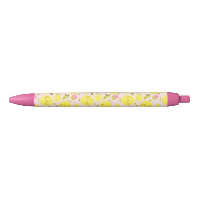 Stylo Noir Citron rose fraise (Devant)