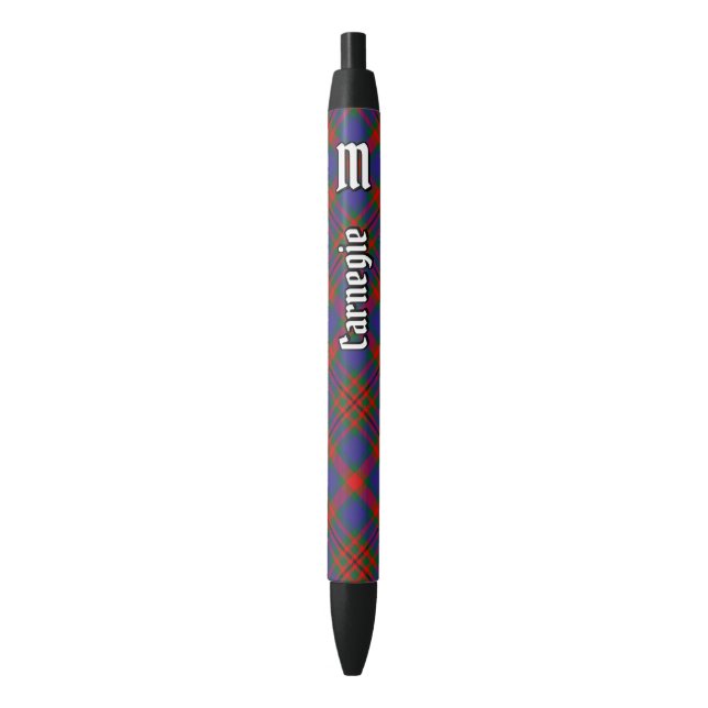 Stylo Noir Clan Carnegie Tartan (devant Vertical)