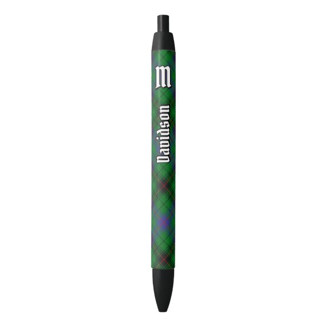 Stylo Noir Clan Davidson Tartan (devant Vertical)