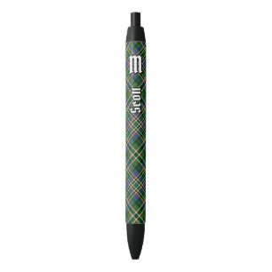 Stylo Noir Clan Scott Green Tartan Ink Pen
