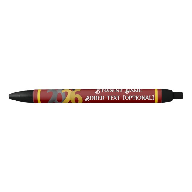 Stylo Noir Classe Gold Grey de 2026 Graduation (Devant)