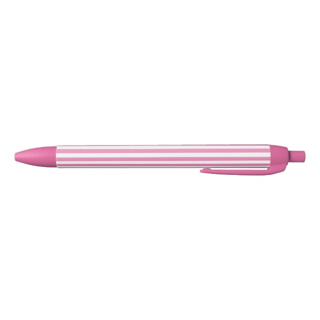 Stylo Noir Classic Cute Chic rose et blanc rayé (Bas)