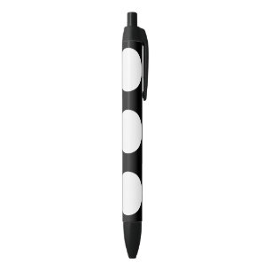 Stylo Noir Classic Rustique couleur Modèle points blancs
